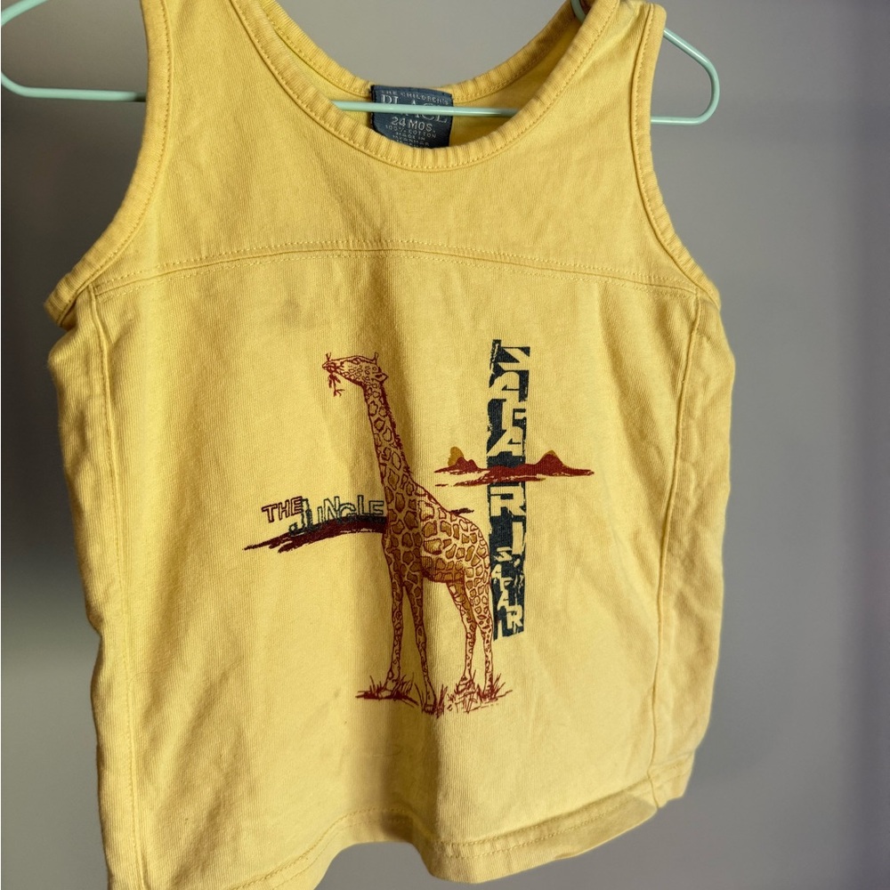 The Children's Place Yellow Graphic Tank Top